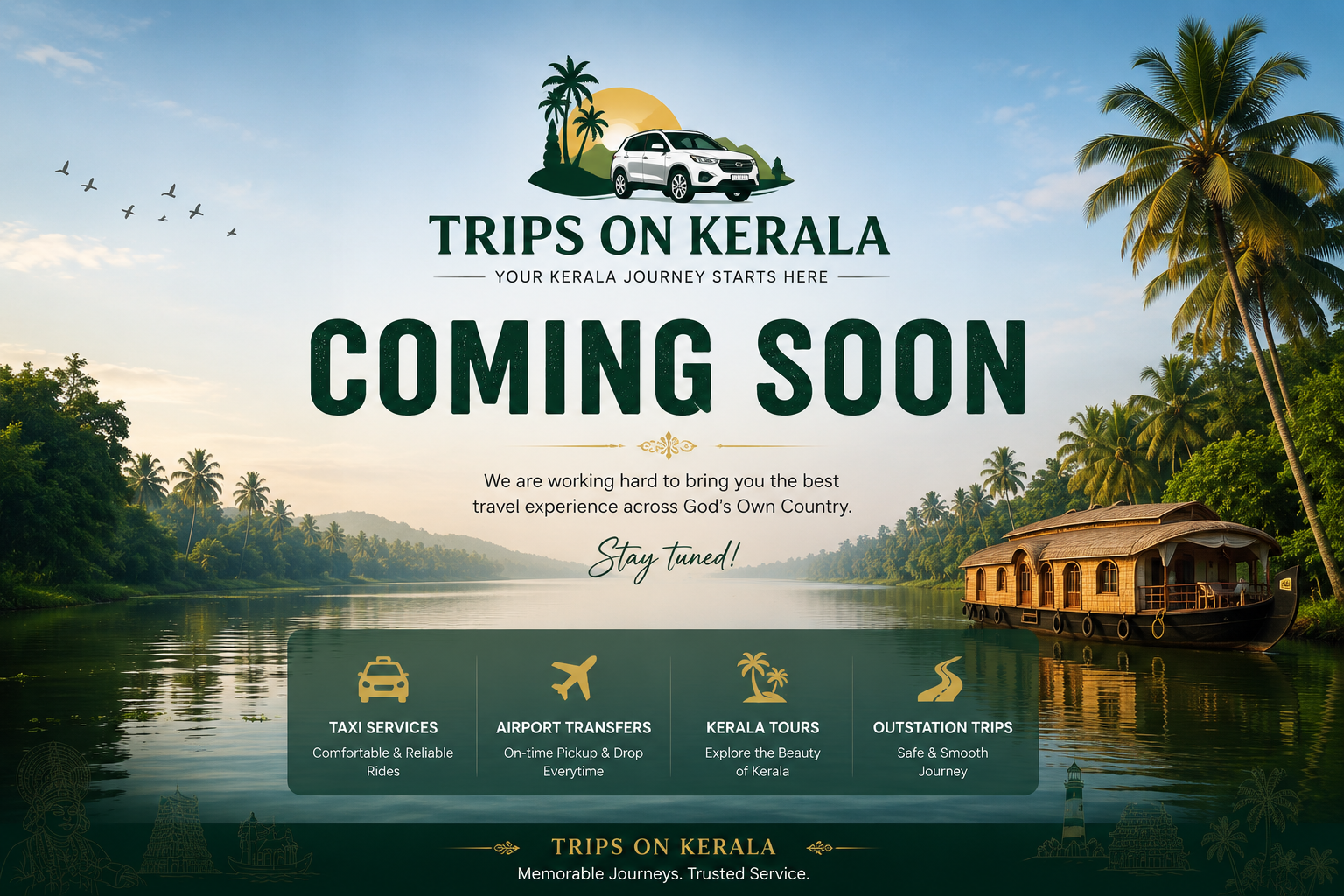 Trips on Kerala - Coming Soon launching banner